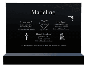 Square - Beloved Daughter Headstone memorial design preview