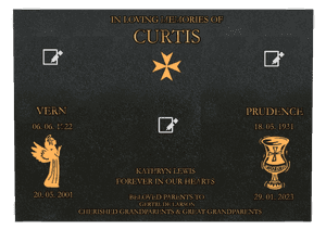 Rectangle Landscape Forever in Our Hearts 24 memorial design preview