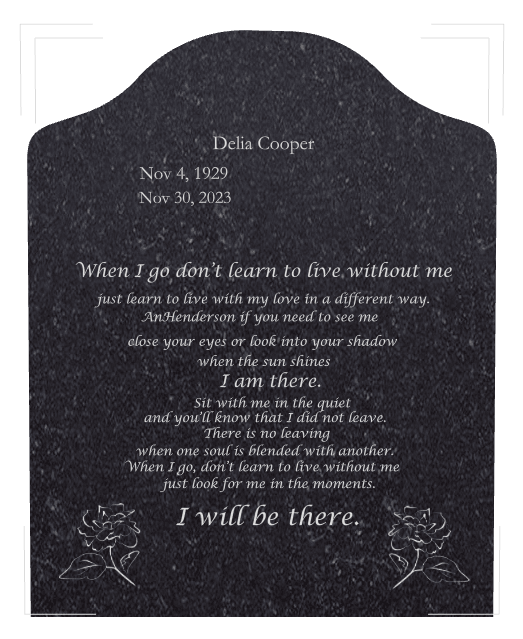 Traditional Engraved Headstone – Flower Headstone preview