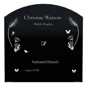Curved Top - Bird Birds memorial design preview