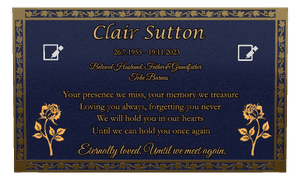 Husband Memorial memorial design preview