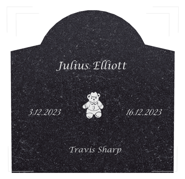 Curved Gable Traditional Engraved Headstone – Beloved Son preview