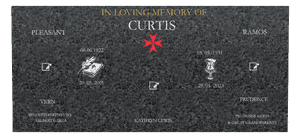 Rectangle Landscape Forever in Our Hearts 25 memorial design preview