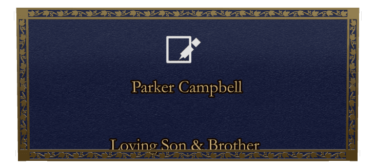 Rectangle (landscape) Bronze Plaque – Son Memorial preview