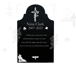 Headstone 34 - Bird Cross memorial design preview