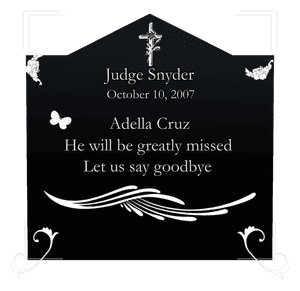 Gable - Butterflies Flower memorial design preview