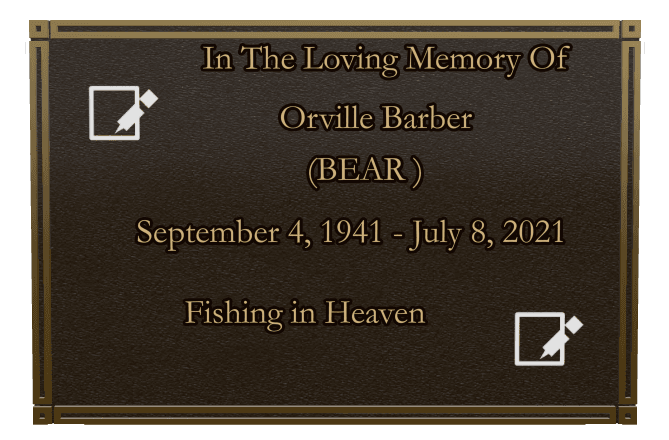 Rectangle (landscape) Bronze Plaque – Fishing Memorial preview