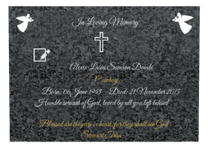 Rectangle Landscape Blessed Are The Pure in Heart Plaque memorial design preview