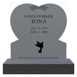 Headstone 27 Dove Flower Headstone memorial design preview