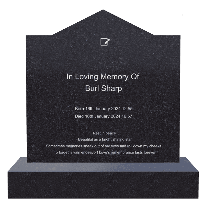 Gable Traditional Engraved Headstone – Rest in Peace preview