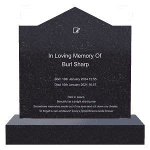 Gable - Rest in Peace memorial design preview