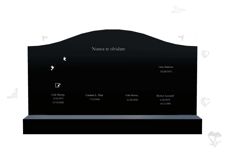 Serpentine Laser-Etched Black Granite Headstone – Bird Birds preview