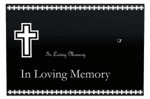 In Loving Memory memorial design preview