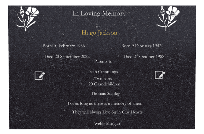 Rectangle (landscape) Traditional Engraved Plaque – In Loving Memory preview