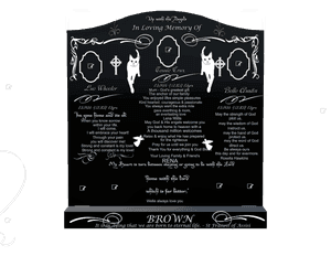 Serpentine - Kind Heart Headstone memorial design preview