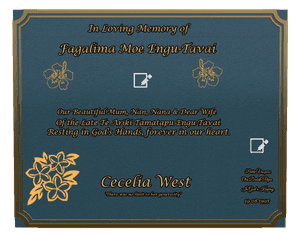 In Loving Memory of memorial design preview