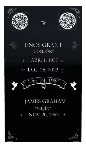 Square - Cross Dove 2 memorial design preview