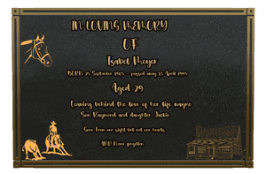 Rectangle Landscape in Loving Memory 66 memorial design preview