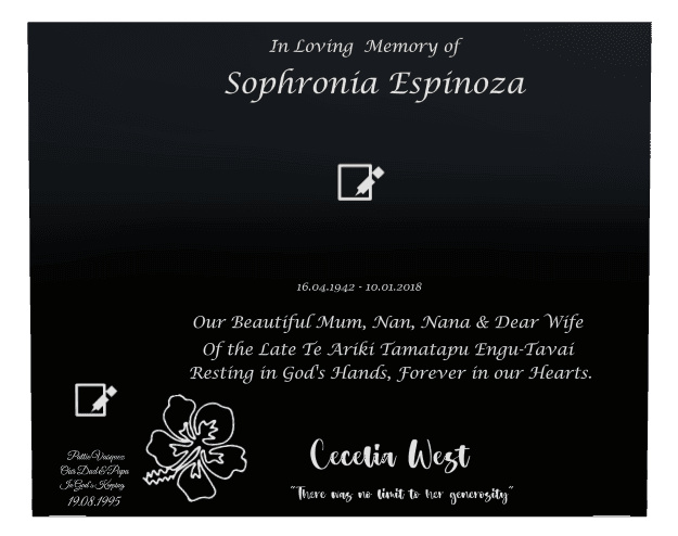 Rectangle (landscape) Laser-Etched Color Plaque – flower and flowers preview