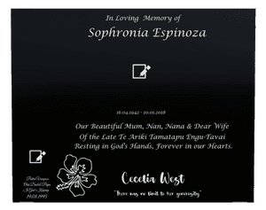 Wife Memorial memorial design preview