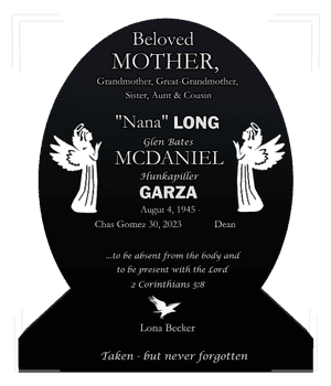 Headstone 28 - Ruth memorial design preview