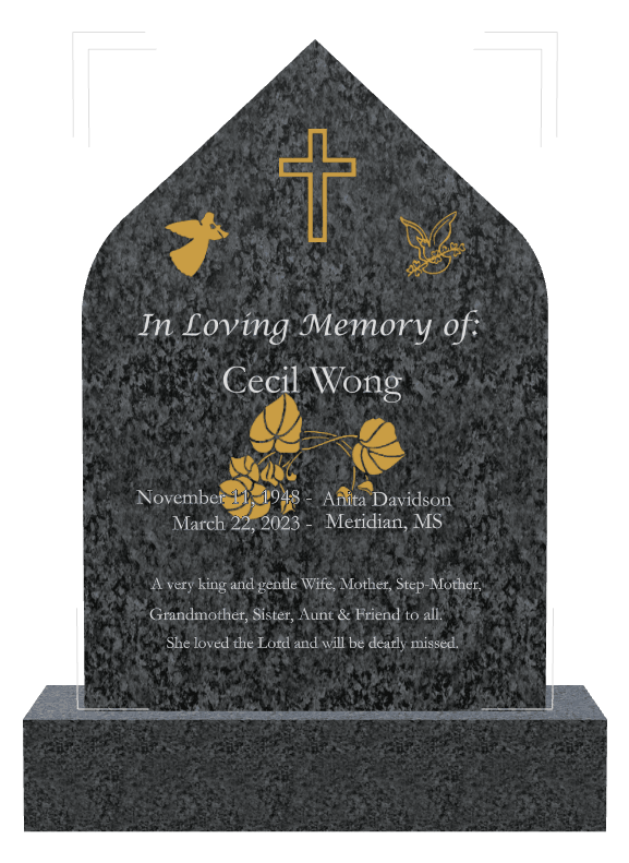 Traditional Engraved Headstone – In Loving Memory preview