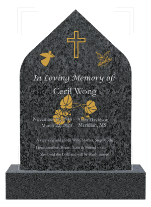 Headstone 35 - In Loving Memory memorial design preview