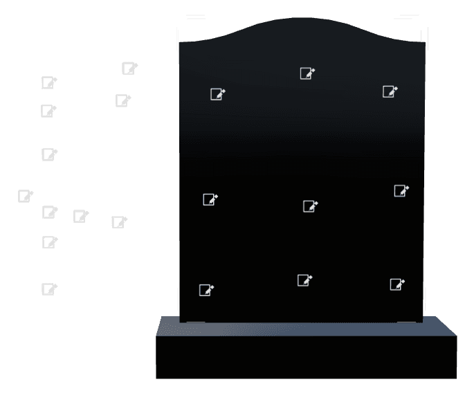Serpentine Laser-Etched Black Granite Headstone – Matthew Headstone preview