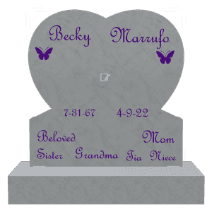 Headstone 27 Butterflies Headstone memorial design preview