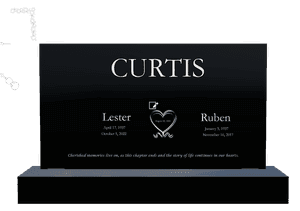 Rectangle - Cherished Memories Headstone memorial design preview