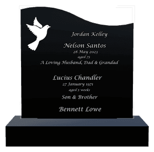 Left Wave - Loving Husband 4 memorial design preview