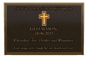 Rectangle Landscape  Your Wings Were Ready But Our Hearts Were Not Plaque memorial design preview