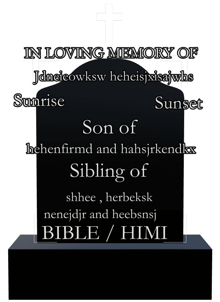 Laser-Etched Black Granite Headstone – In Loving Memory preview