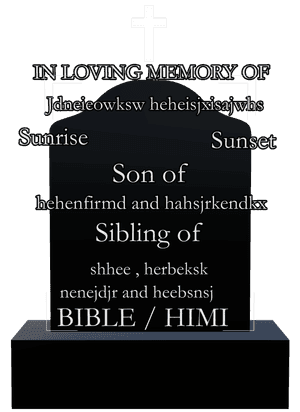 Headstone 21 - In Loving Memory memorial design preview
