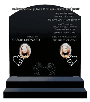 Curved Top - Rest in Peace Headstone memorial design preview