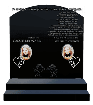 Curved Top - Rest in Peace 3 memorial design preview