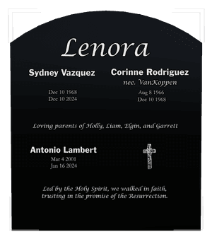 Curved Top - Religious memorial design preview