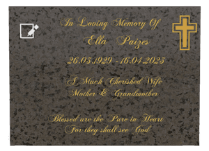 In Loving Memory Of memorial design preview