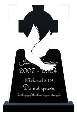 Headstone 24 - Nehemiah 8 memorial design preview