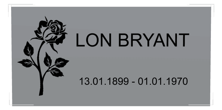 Rectangle (landscape) Stainless Steel Plaque – flower and flowers preview