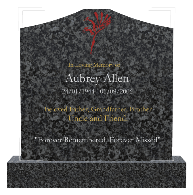 Cropped Peak Traditional Engraved Headstone – Forever Remembered preview