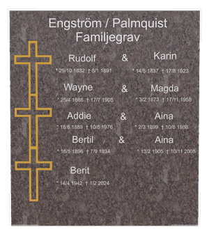 Square - Cross Headstone memorial design preview