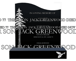 Left Wave - In Loving Memory 7 memorial design preview