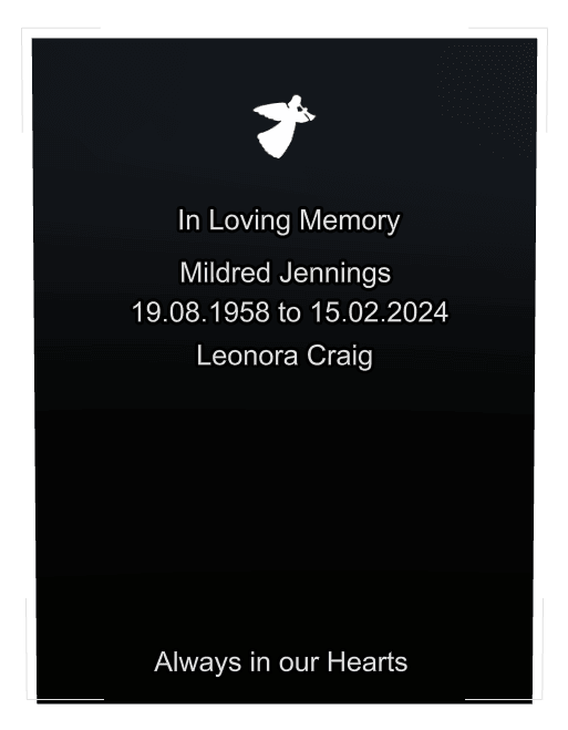 Square Laser-Etched Black Granite Headstone – Loving Wife preview