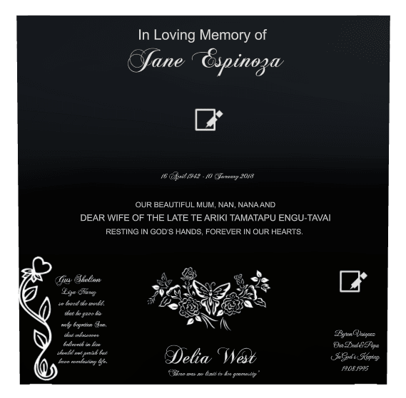 Rectangle (landscape) Laser-Etched Color Plaque – flower preview