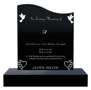 Left Wave - In Loving Memory 8 memorial design preview