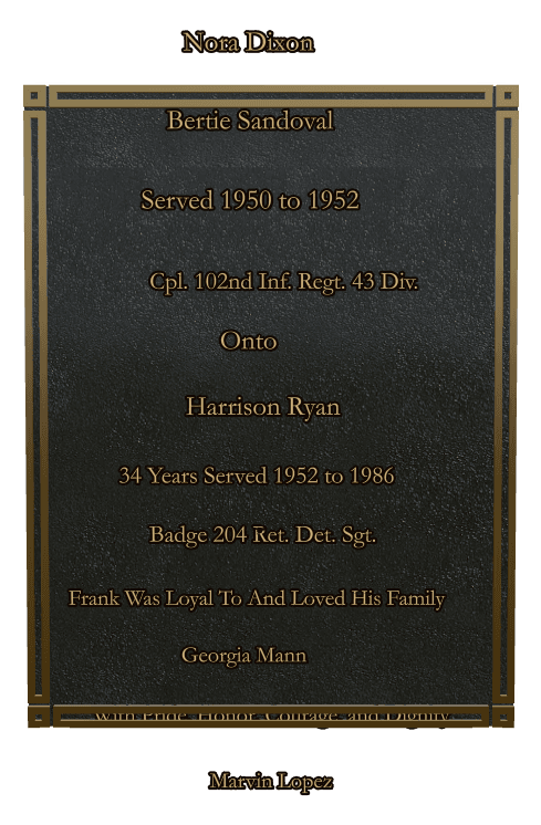 Rectangle (portrait) Bronze Plaque – Military Veteran preview