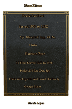 Military Veteran memorial design preview
