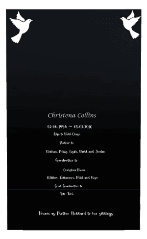 Rectangle Portrait Dove Plaque memorial design preview