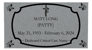 Square - Flower Headstone memorial design preview